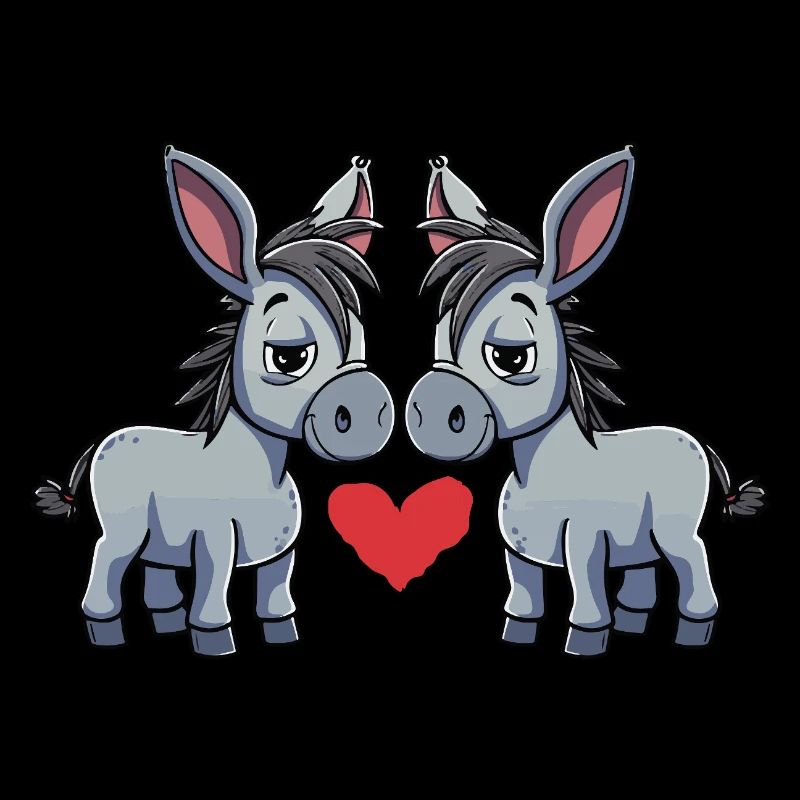 Esel Paar Valentinstag
