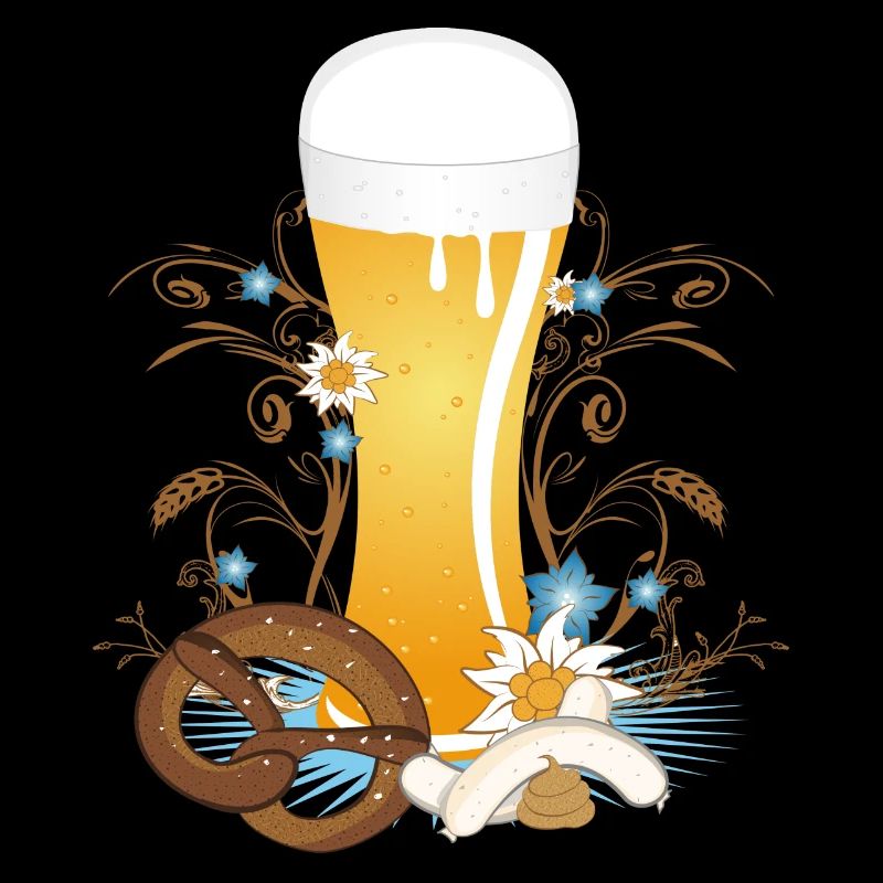 Wheat beer with snack