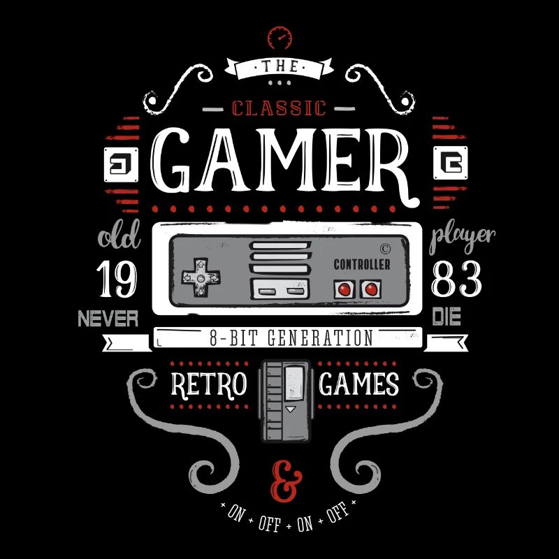 80 Nerd de jeu console de jeux rétro 8bit pc vieux plaisir