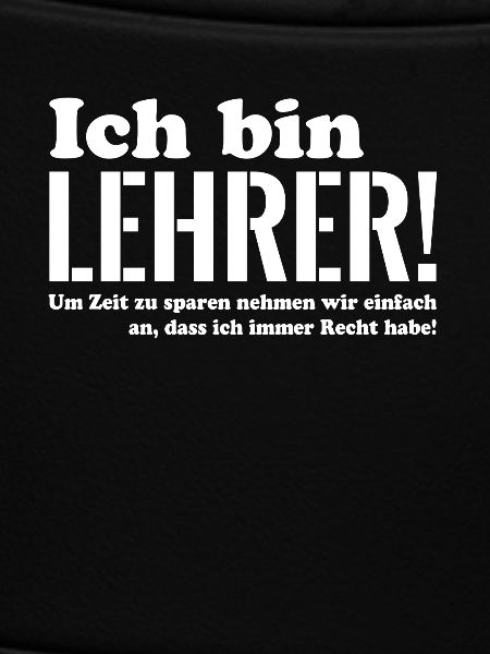 Ich bin Lehrer
