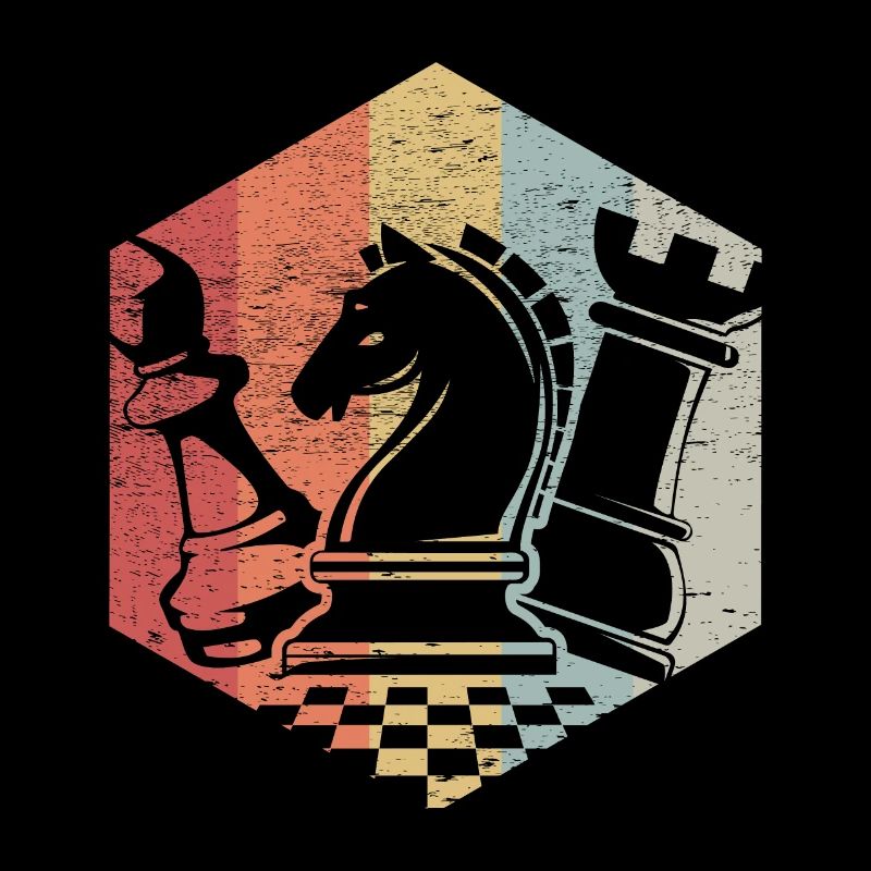 Vintage, échecs, figures, échiquier, cadeau