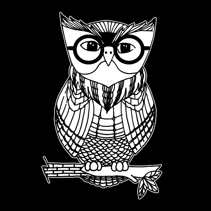 nerd eule nachtvogel geek nerdy geschenk shirt