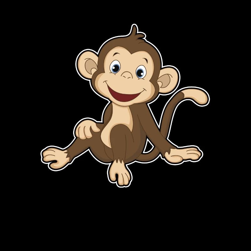 Little monkey sits