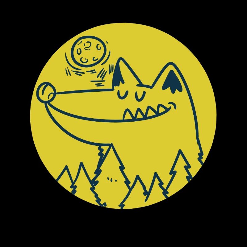 Wolf Cartoon Comic Rudel Beute Geschenk Idee Wild