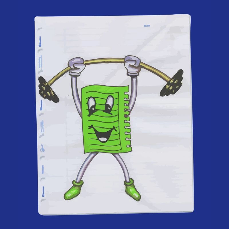 Note Note Note Sport Pumper Drawing Paint Dumbbell