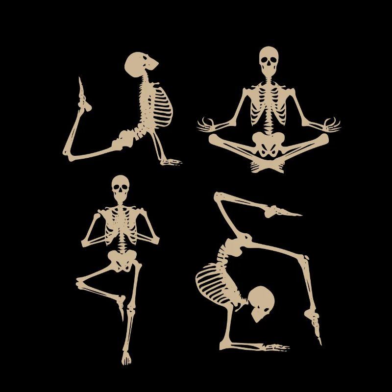 cool yoga skeleton designs