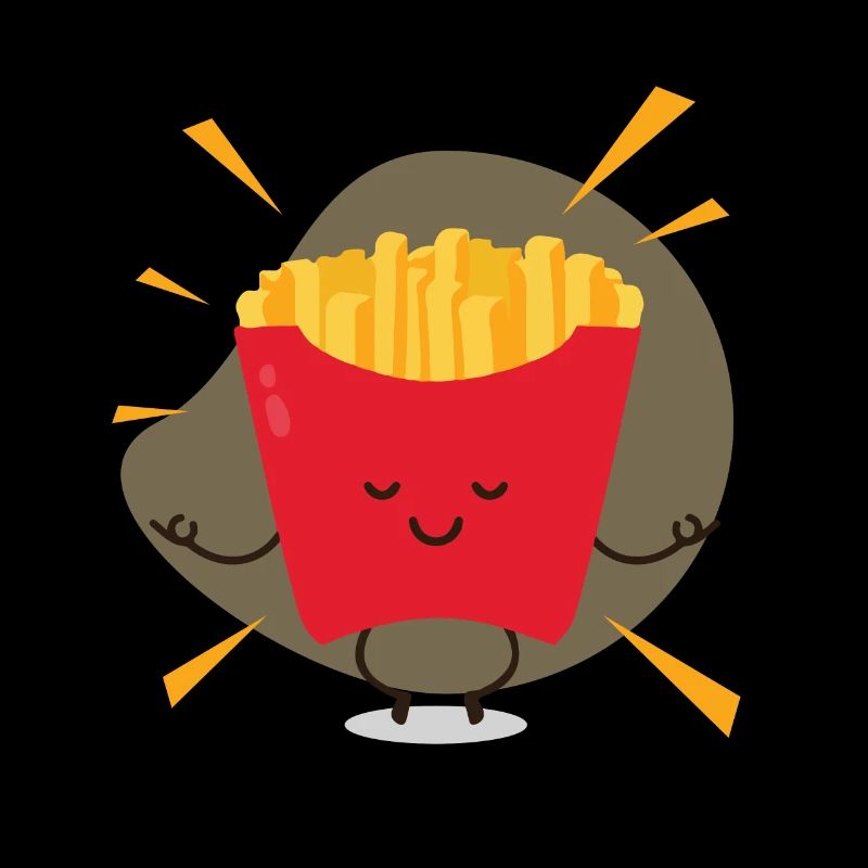 frites de yoga amusantes et décontractées