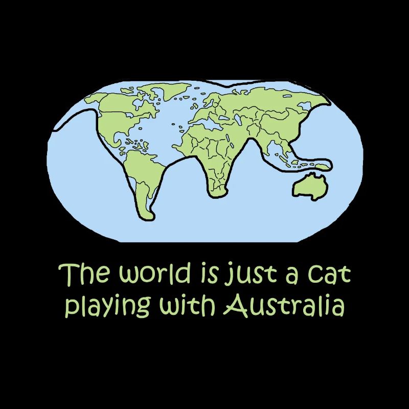 cat world map globe gift shirt