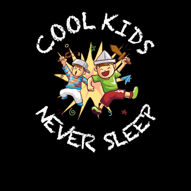 Cool Kids Never Sleep Shirt blanc