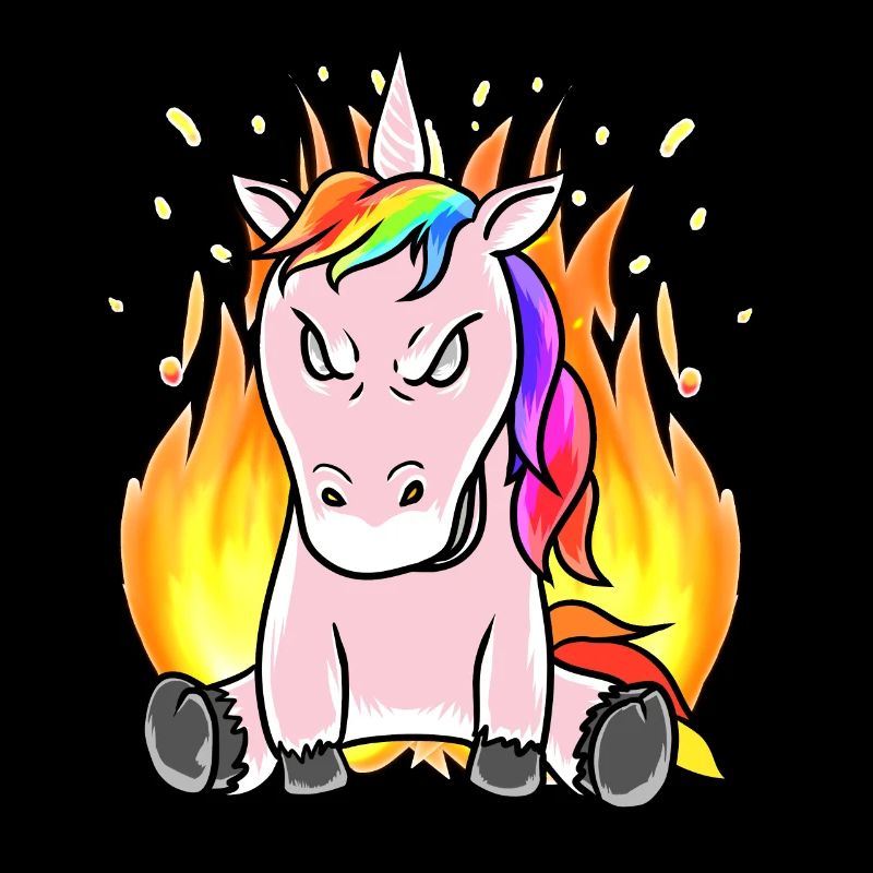 Einhorn Einhörner Horror Teufel Dämon Halloween