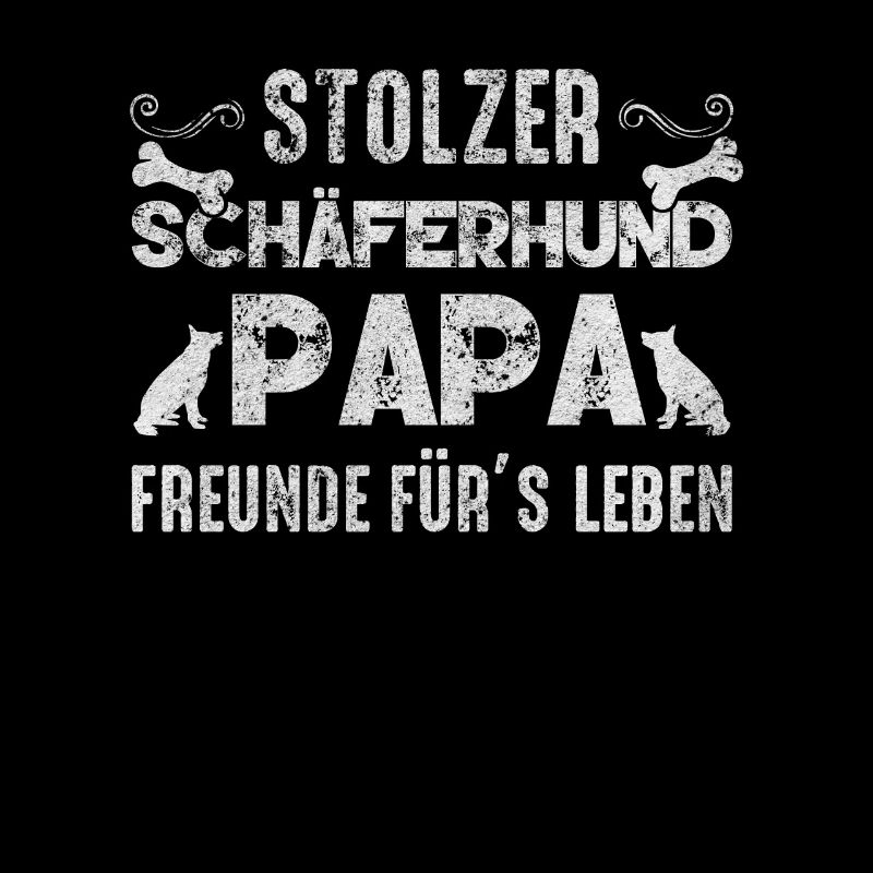 Stolzer Schäferhund Papa Freunde Fürs Leben
