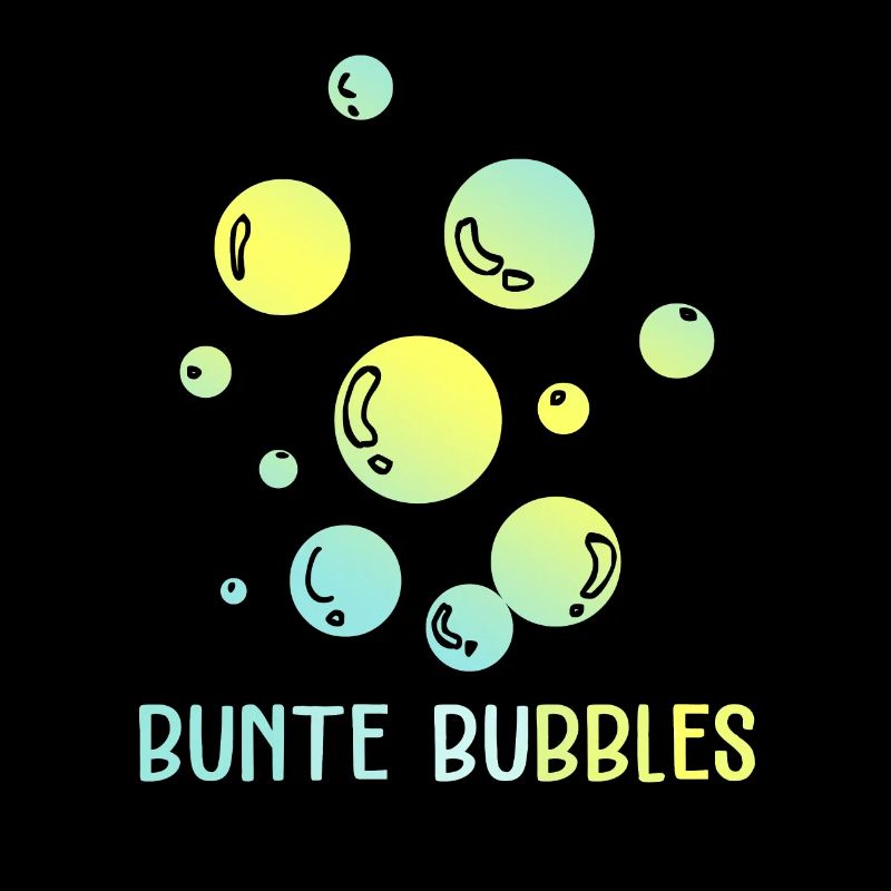 Conception de chemise drôle de bulles de bulles colorées