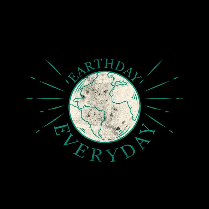 Earth globe with eco-friendly slogan