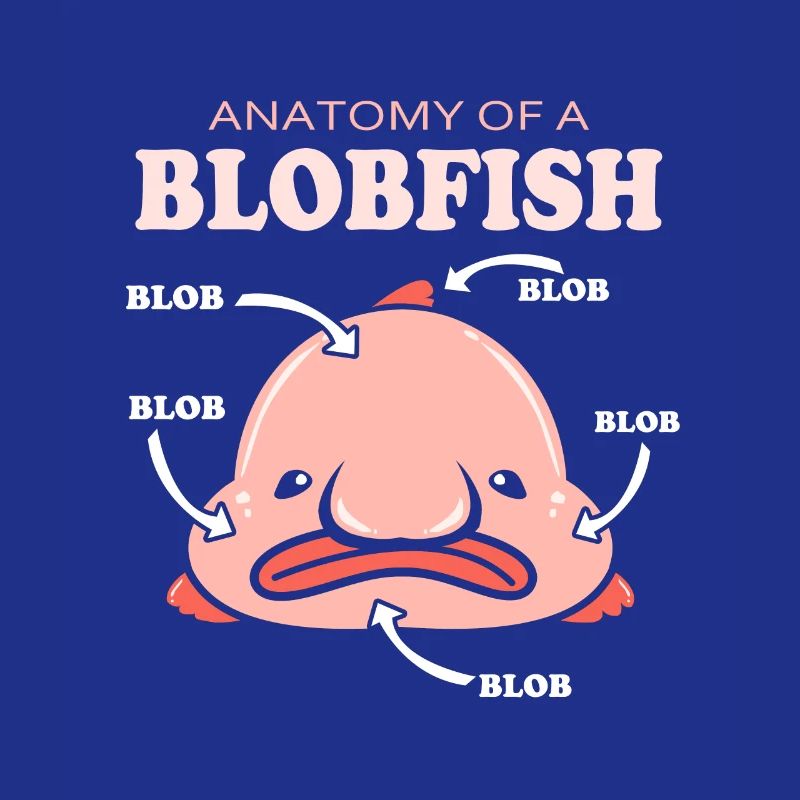 Blobfisch Tiefsee Grumpy Introvertiert Geschenk