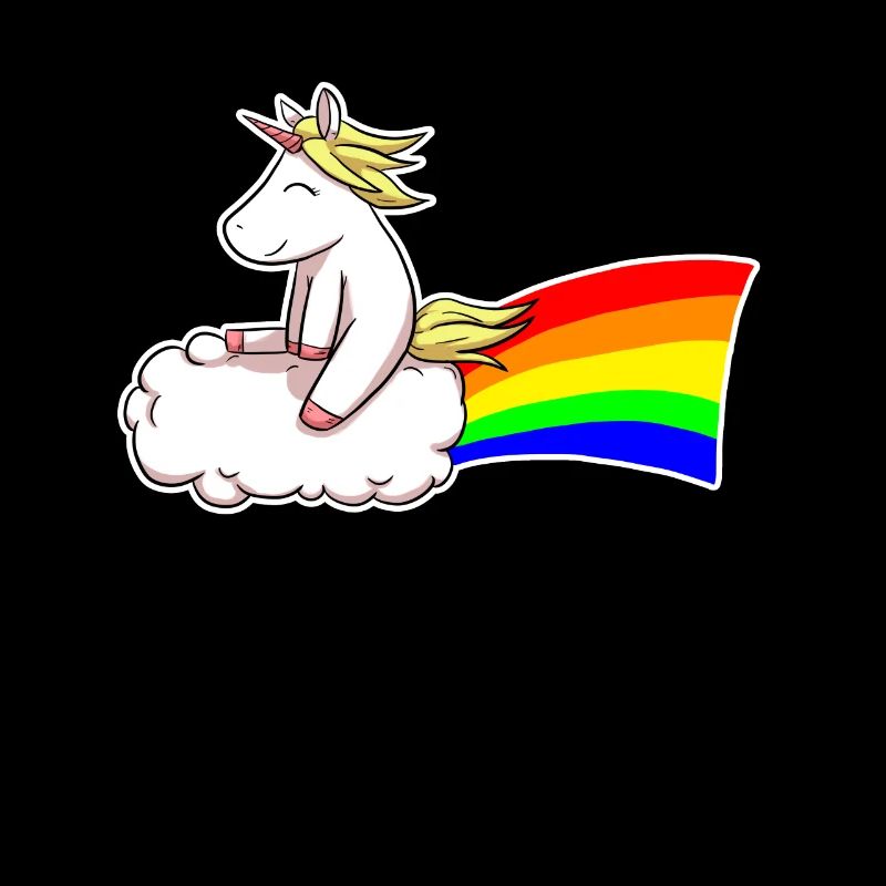 Unicorn Rainbow Einhorn auf Wolke Einhörner