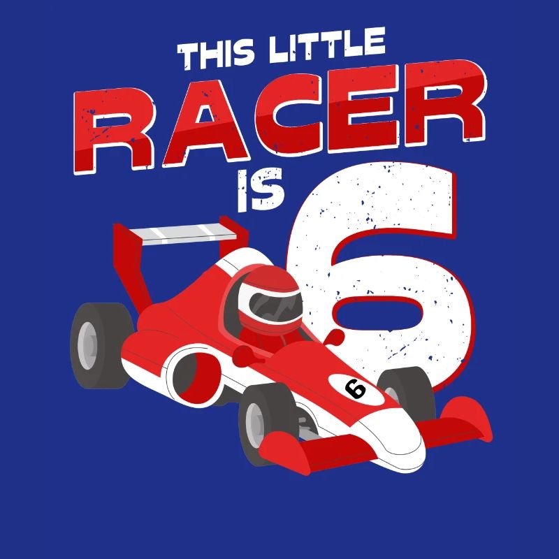 This Little Racer Is 6 Years Old 6th Birhtday Gift