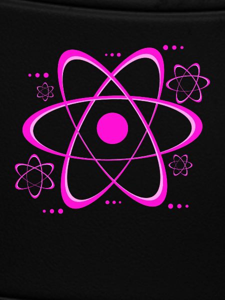 Pinkes Atomsymbol Print