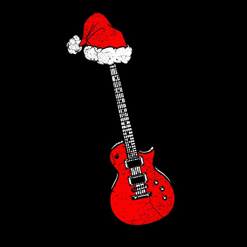 Weihnachten Musiker Gitarre Weihnachtsmann