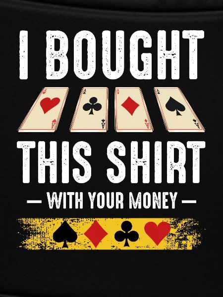 Geldausgabe Shirt mit Pokerkarten