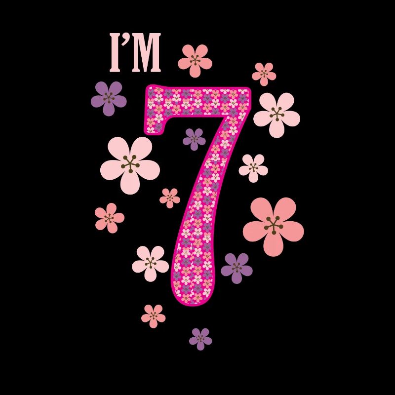 7ème anniversaire fleurs 7 ans fille