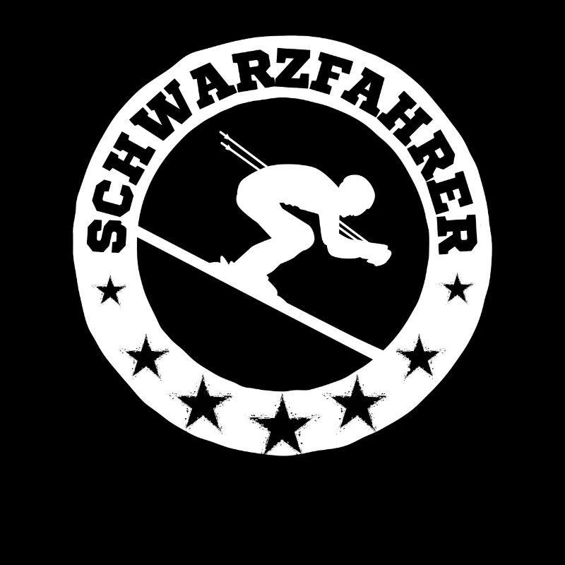 Schwarzfahrer Ski Skifahrer schwarze Piste
