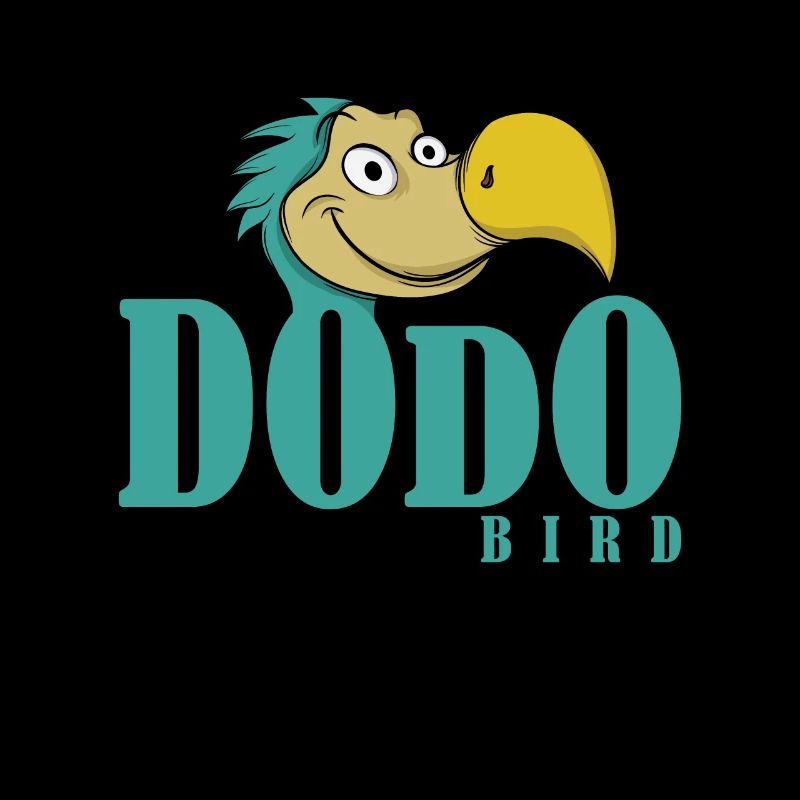Dodo font with dodo head