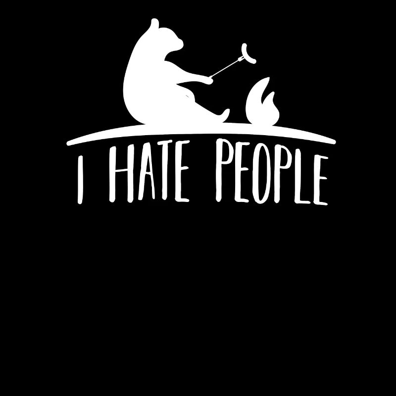 i hate people camping camper bear gift