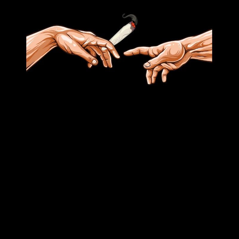 Création d’Adam avec Joint Weed Canabis