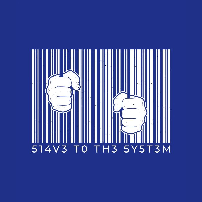 Barcode bars with hands cool design jail