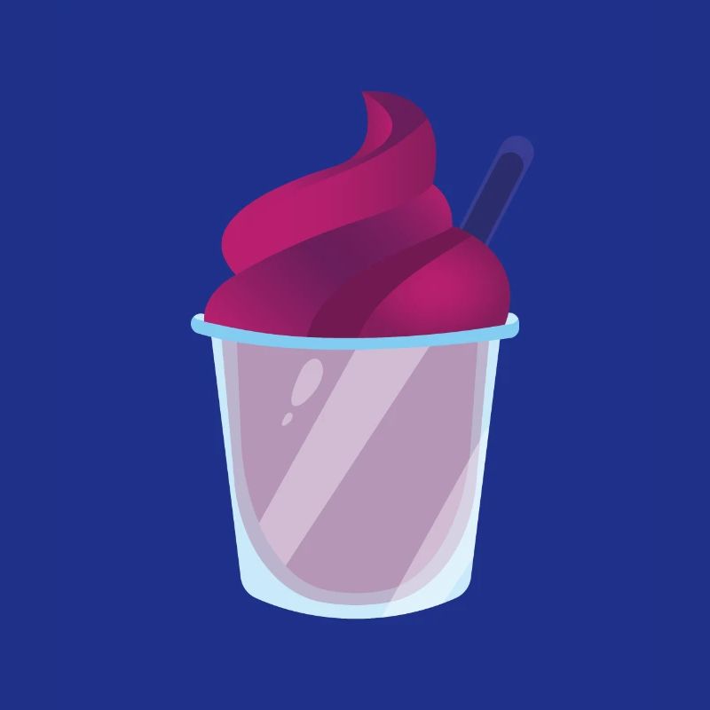 Slush Eis rotes Slush mit Strohhalm