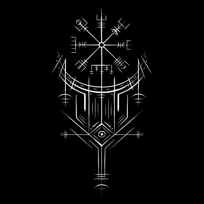 Vegvisir Runen Kompass - Germanen Kelten Wikinger