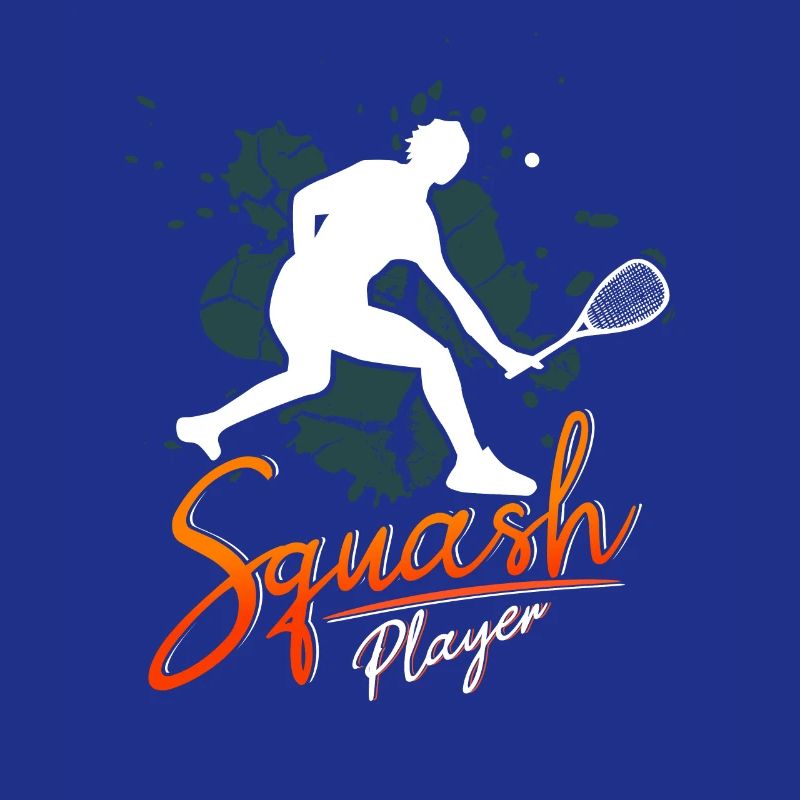 Funny squash squash player