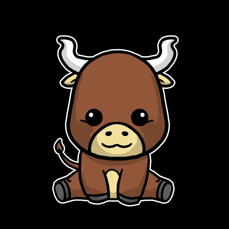 Mignon bébé taureau taureau cadeau de vache