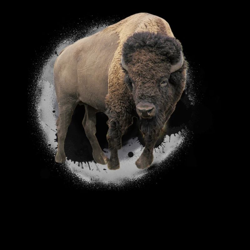 Bison Büffel Rind Design Illustration Geschenk