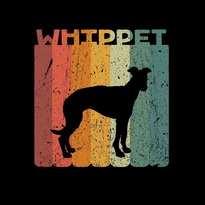 Retro Whippet Windhund Hunde Geschenk
