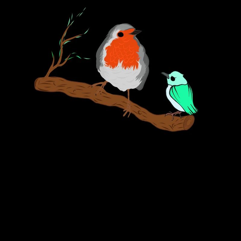 Pretty robin on a branch