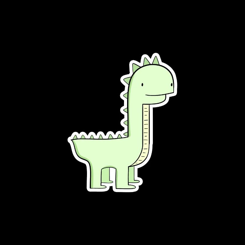 Dessin animé de dinosaures vert pastel