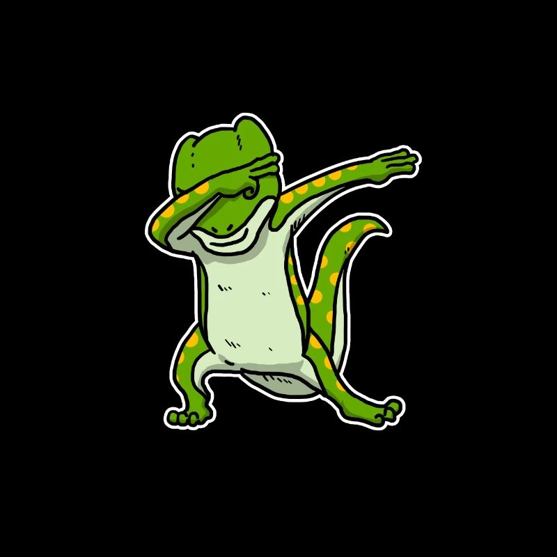 Funny Dabbing Gecko Dab Dance Reptile Lover Gift