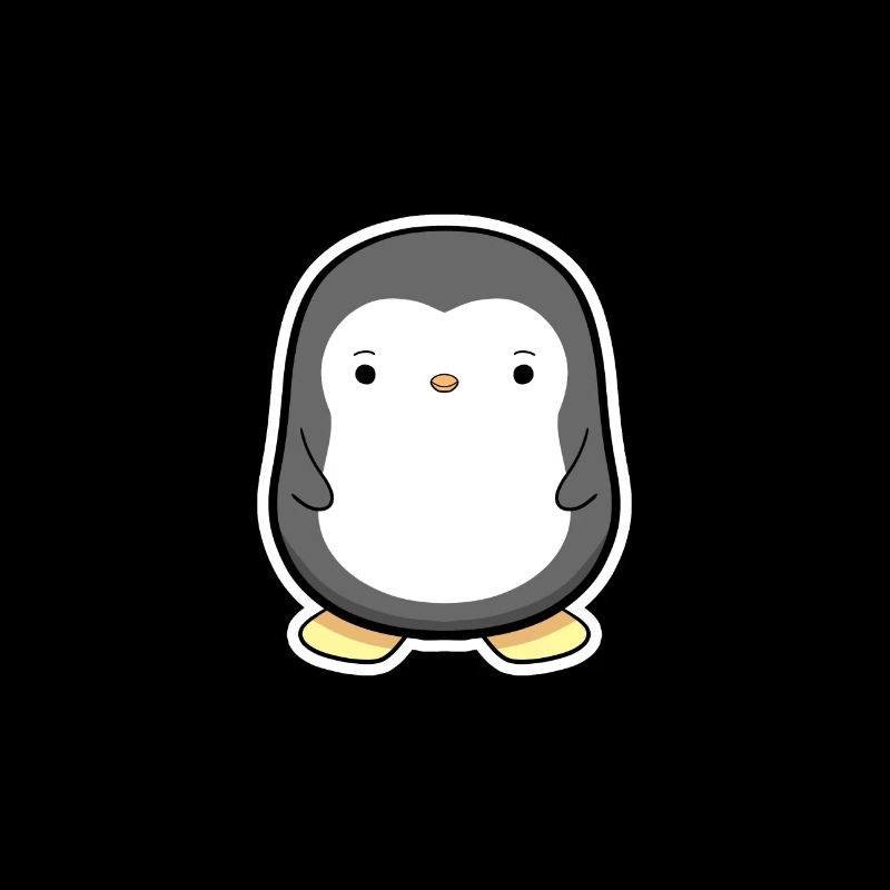 Autocollant de dessin animé du petit manchot