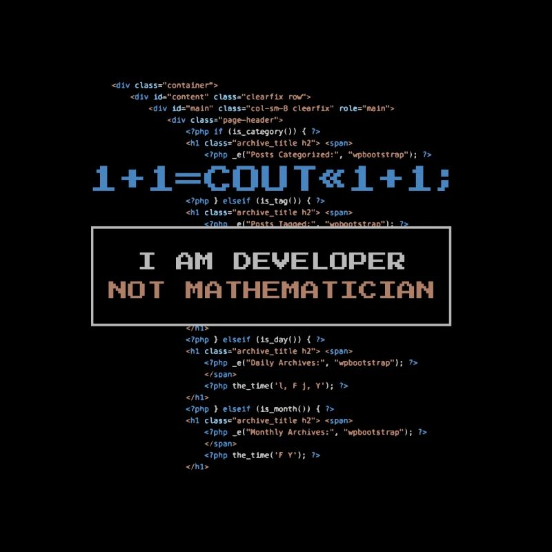 Funny developer saying no math ace