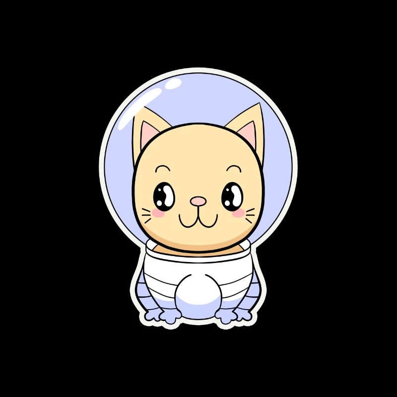 Cat en astronaute dans un casque spatial