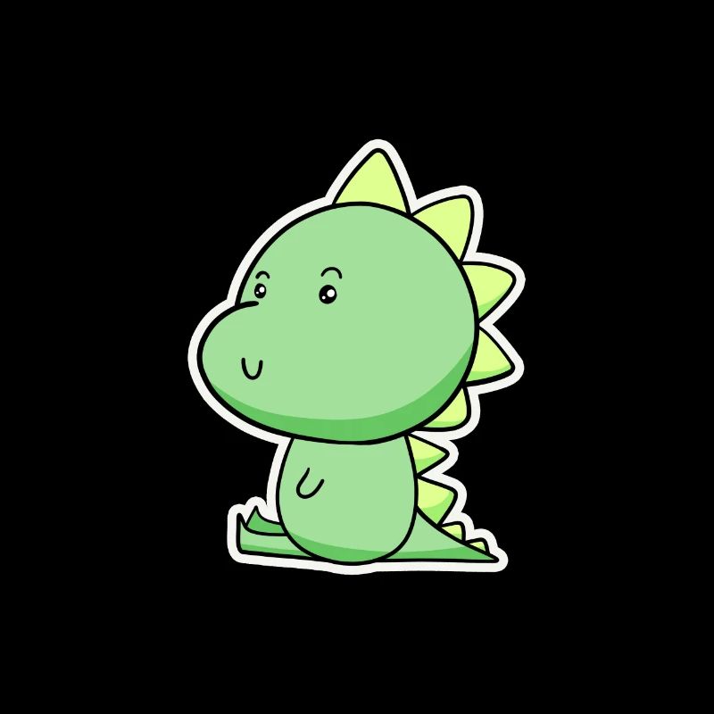 Cheerful Dino Cartoon Green