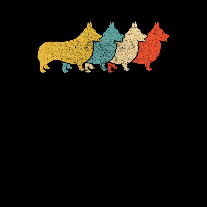 Vintage Retro Pop Art Corgi chien