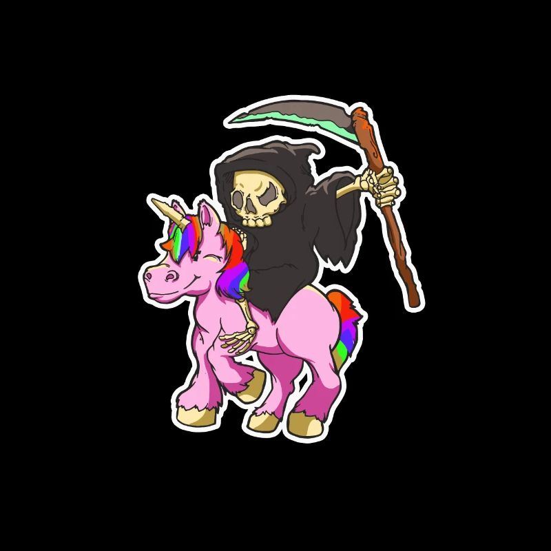 Cadeau Licorne et Grim Reaper