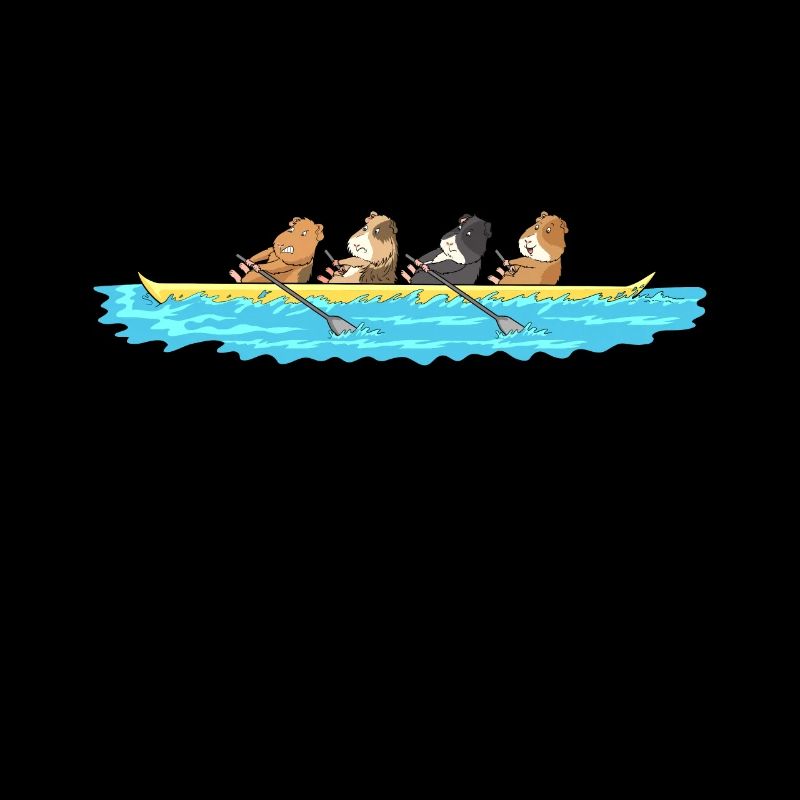 Drôle de cochons d'Inde dans un bateau