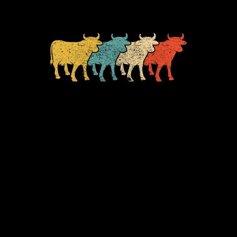 Vintage Retro Pop Art Cow Farmer