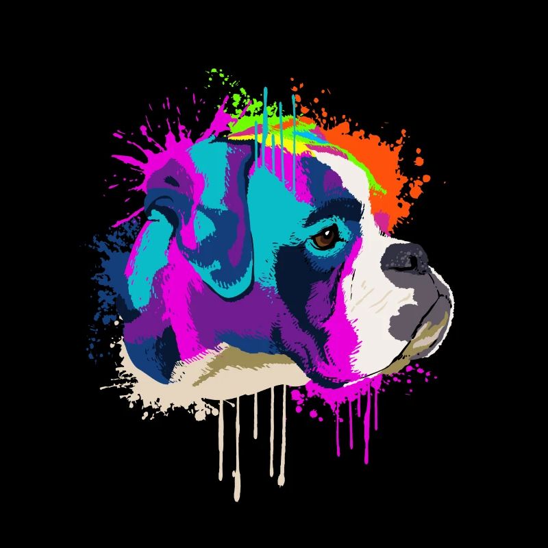 Splash Art Boxer Hund Hundehalter Geschenk