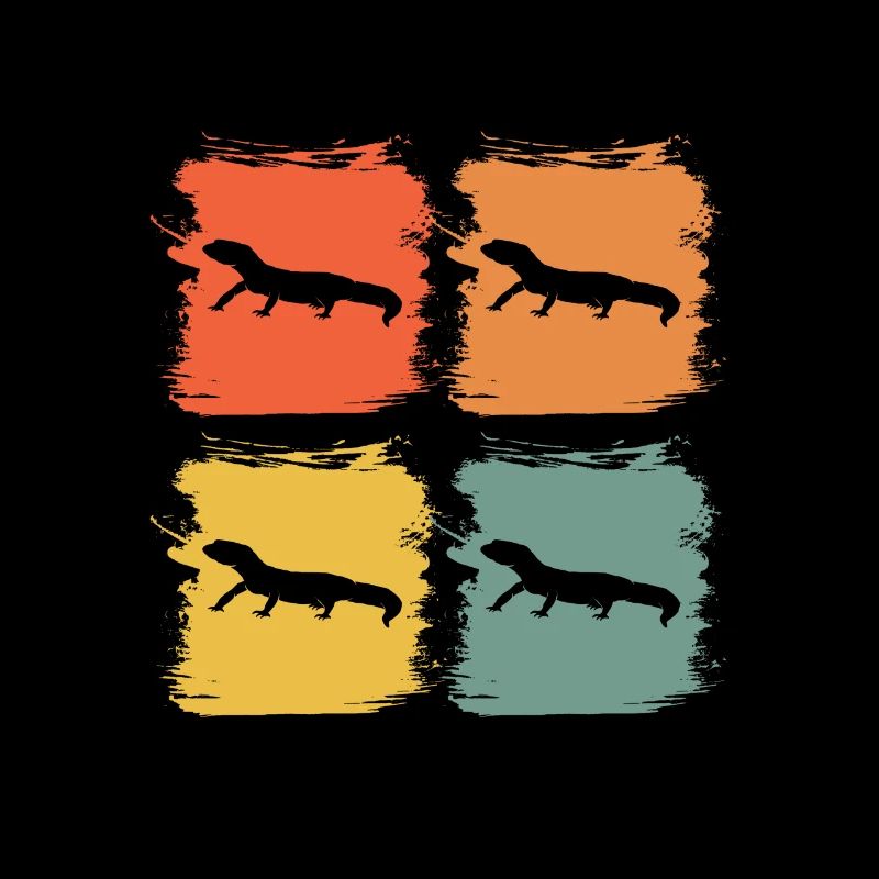 Gecko Eidechse Retro Pop Art Geschenkidee