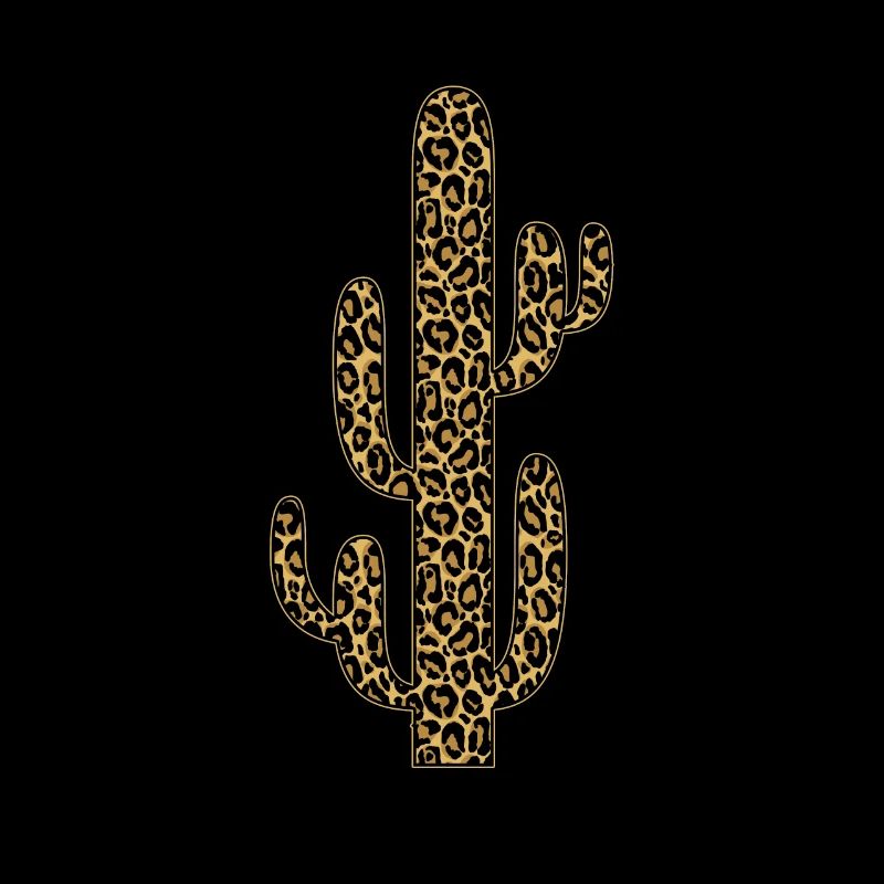 Cactus design with leo print
