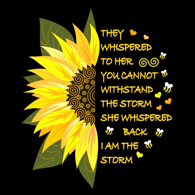 Sonnenblumen Blüte mit Text